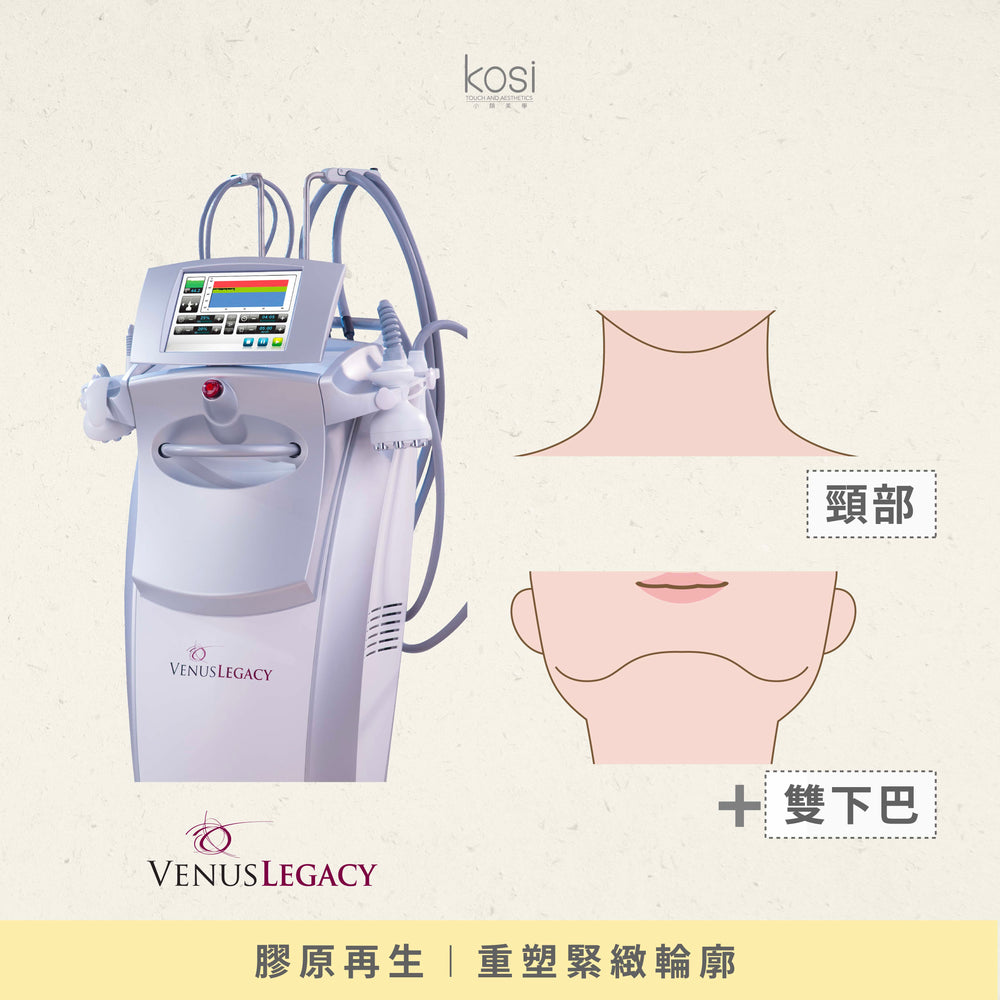 Venus Legacy™ 磁頻少女機 - 雙重膠原收緊療程(頸及雙下巴)