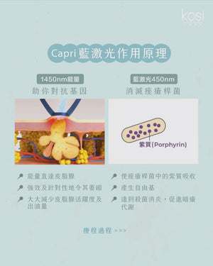 Capri 藍激光 - 減油控痘淨膚療程(面部)